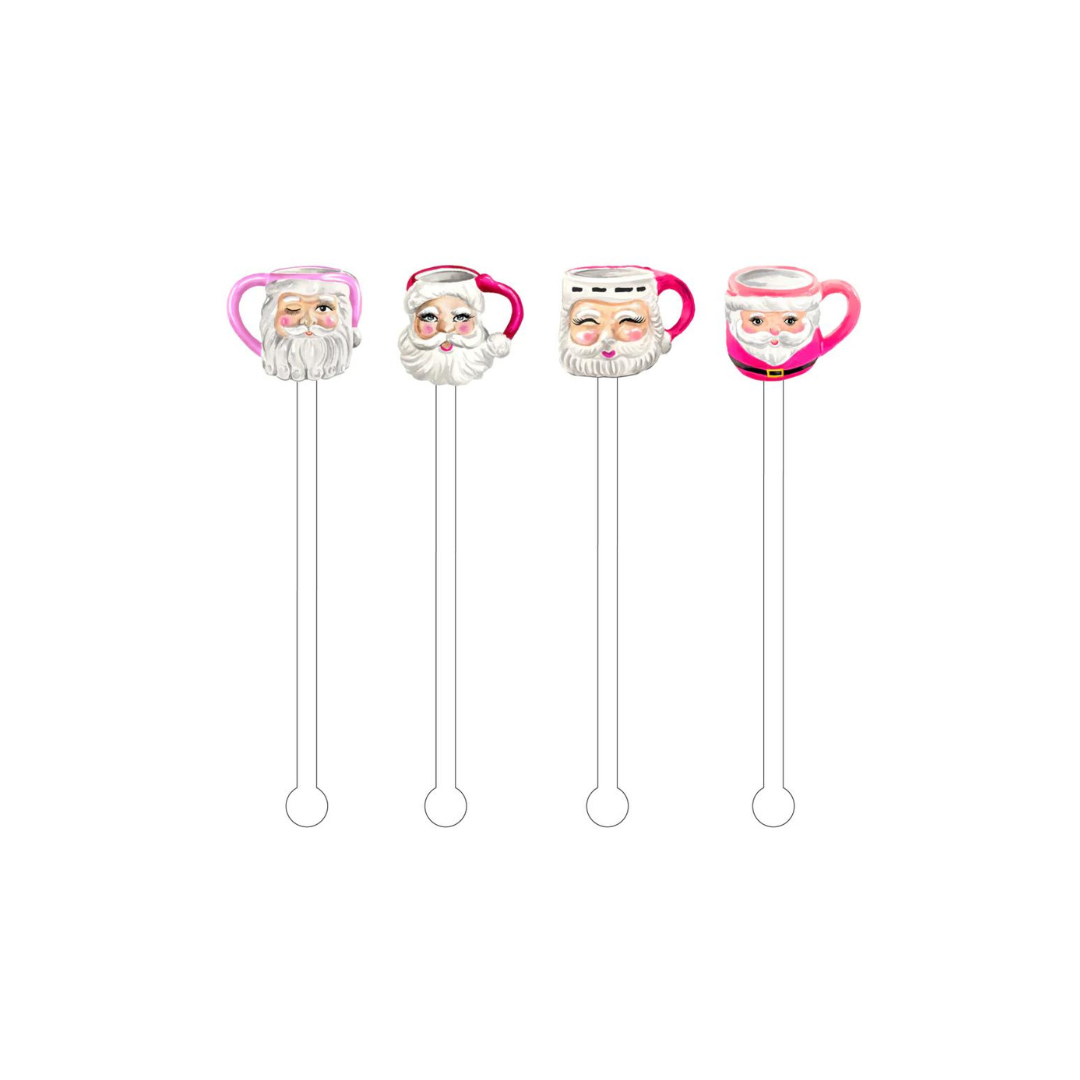 Cocoa Santa Mug Stir Sticks – Pink Antlers