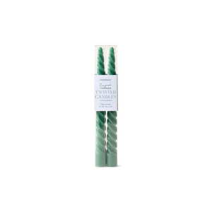 Cypress & Fir Green Twisted Tapers