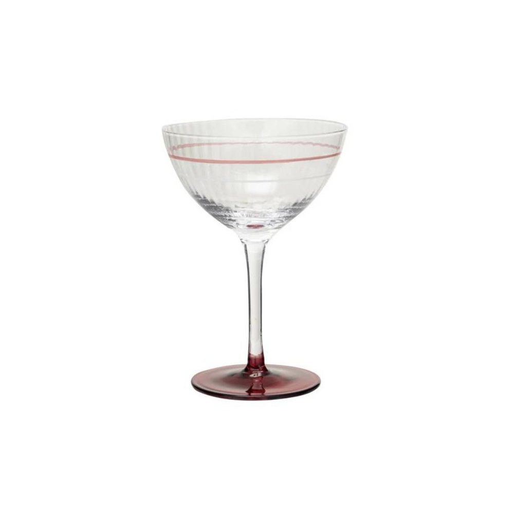 Fluted Stripe Coupe Glass