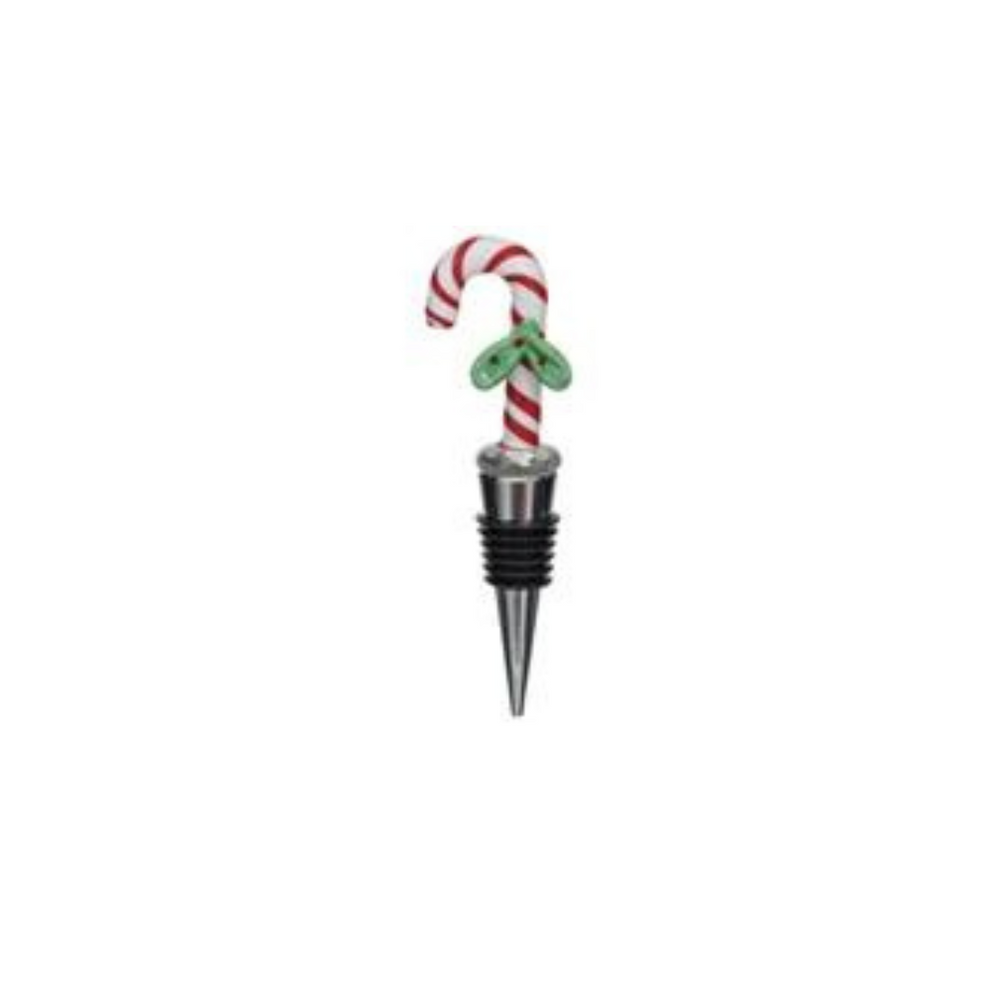 Glass Holiday Wine Stopper