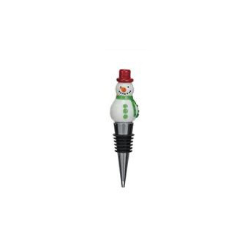 Glass Holiday Wine Stopper