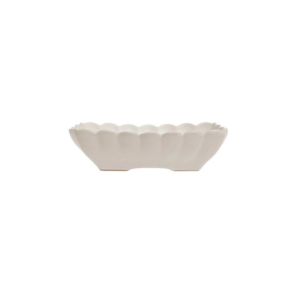 Scalloped Square Bowl