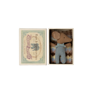 Blue Sleepy Wakey Baby Mouse in Matchbox