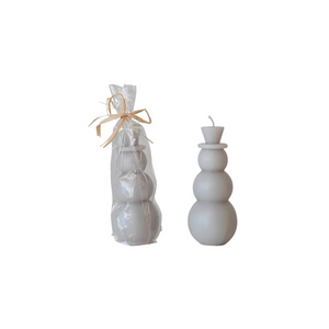 Grey Snowman Candle