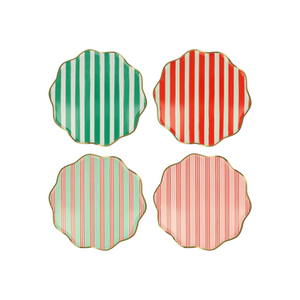 Festive Stripe Dinner Plates