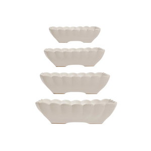 Scalloped Square Bowl