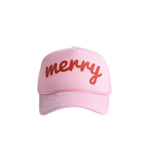 Merry Trucker Pink Hat