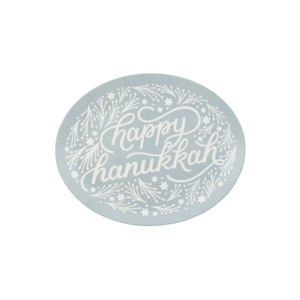 Happy Hanukkah Oval Tray