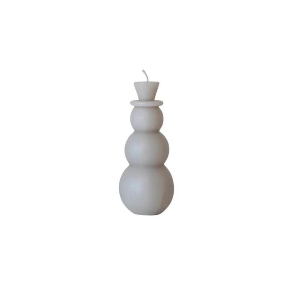 Grey Snowman Candle