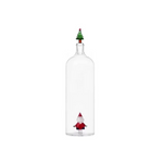 Glass Santa Bottle