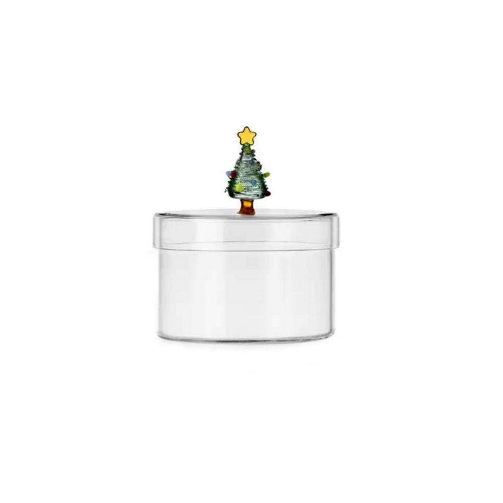 Glass Christmas Tree Jar