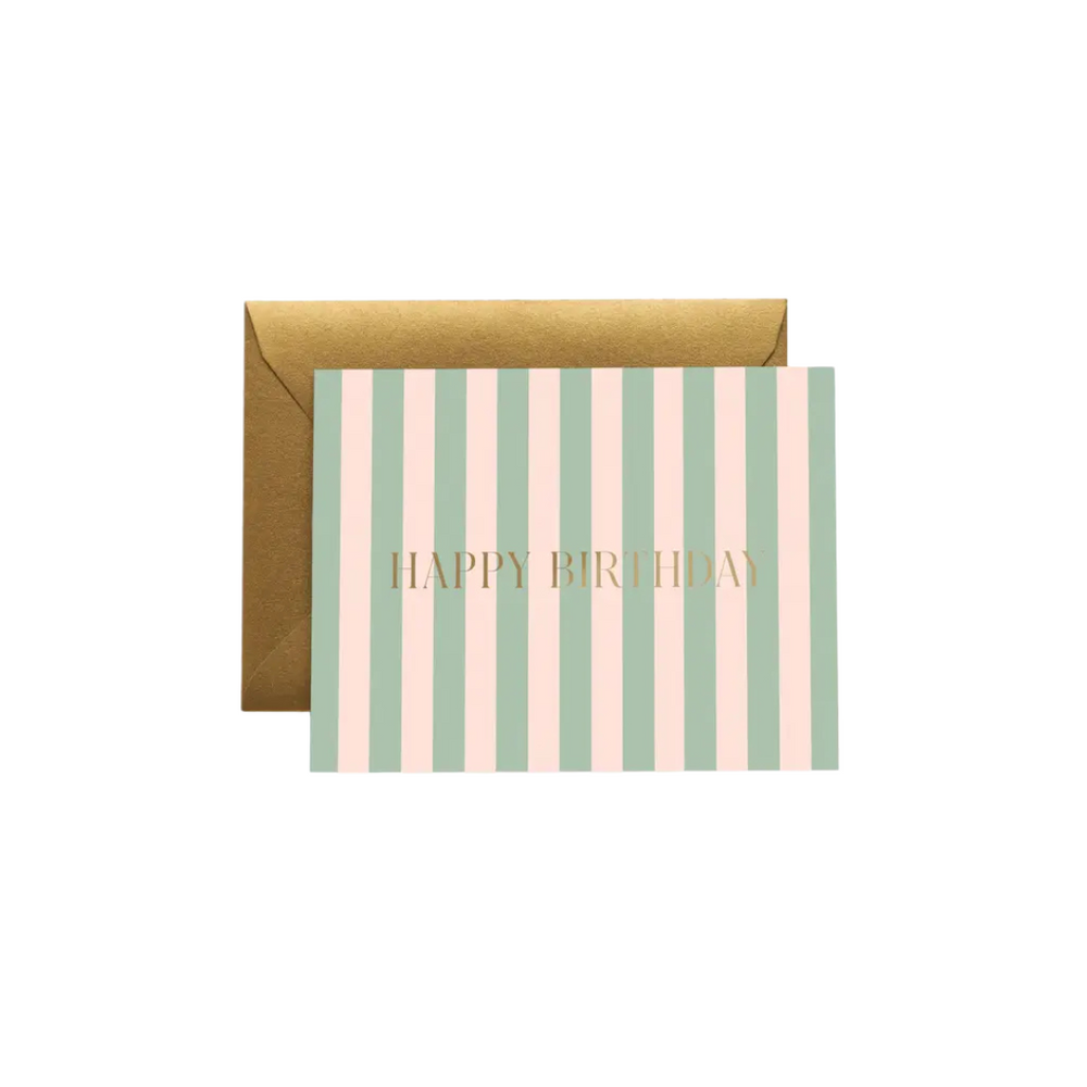 Cabana Stripe Birthday Card