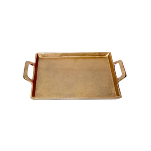 Antique Brass Tray 10" x 14"