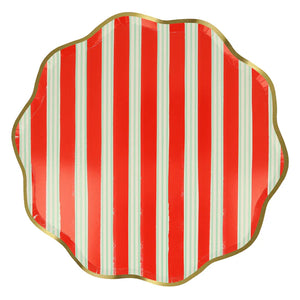 Festive Stripe Dinner Plates