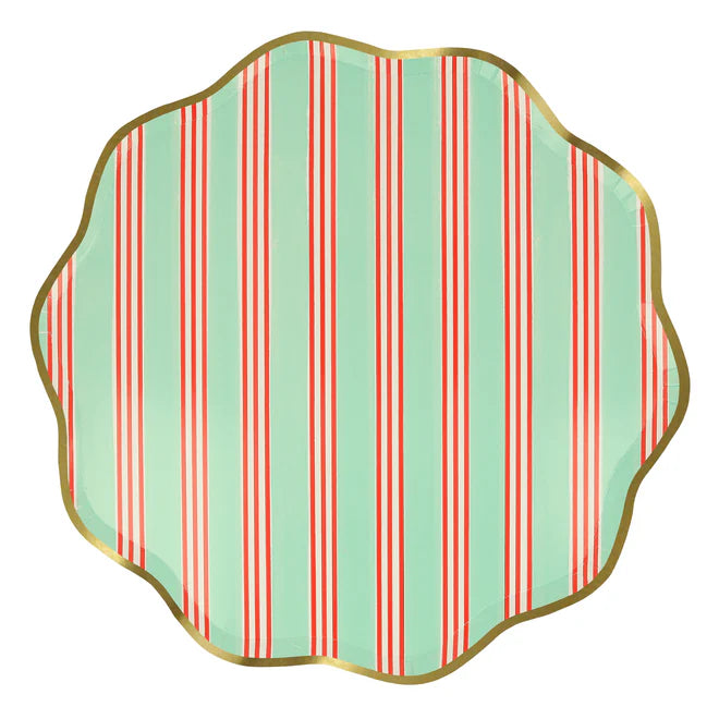 Festive Stripe Dinner Plates