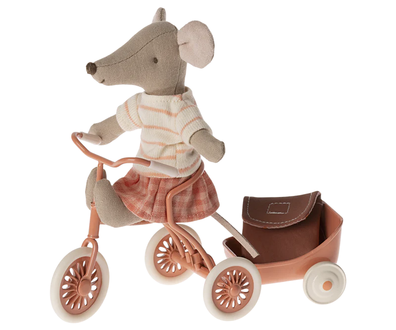 Coral Big Sis Trike Mouse with Bag