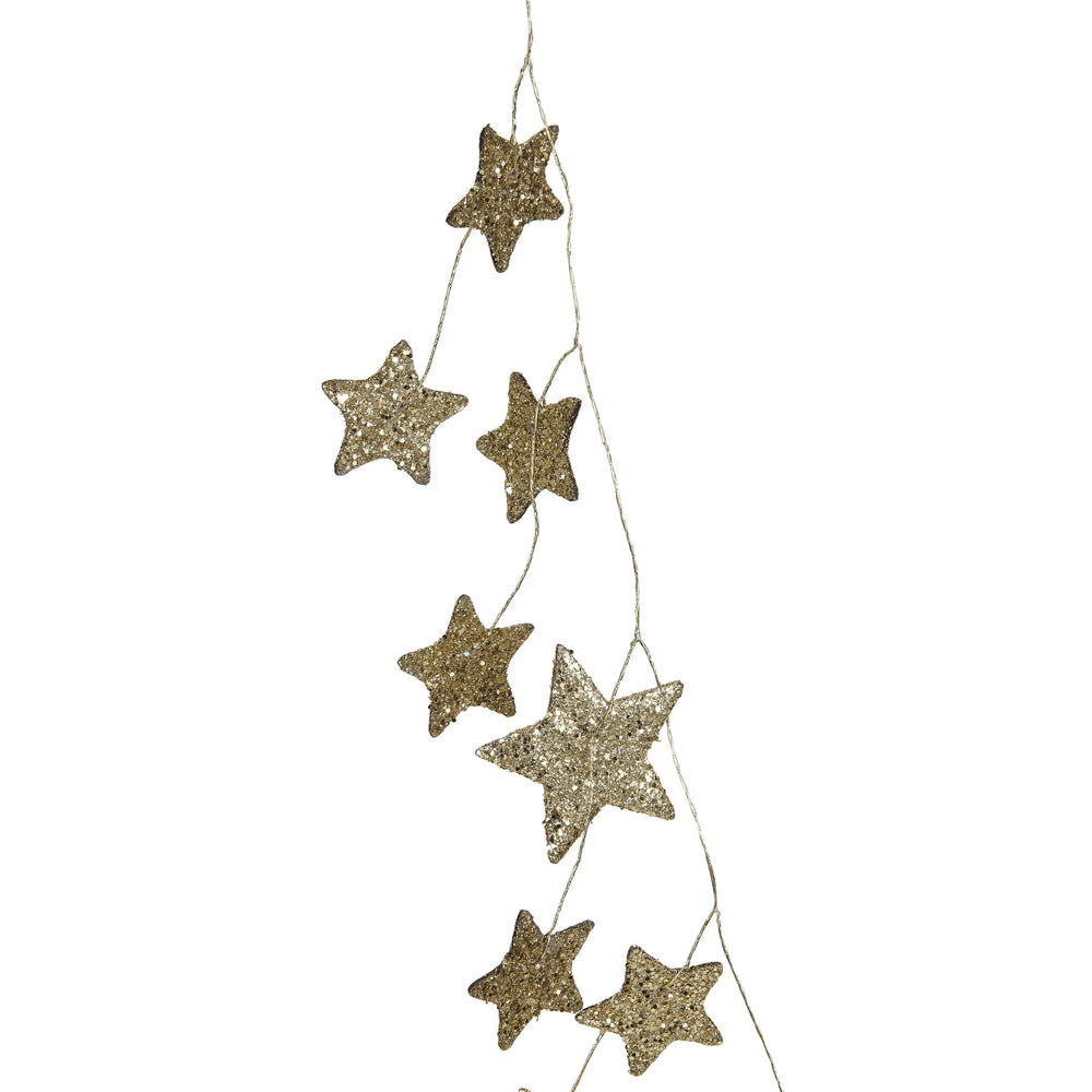 Gold Glitter Star Garland