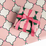 Pink Nutcracker Trellis & Bows Gift Wrap