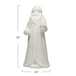 White Stoneware Santa