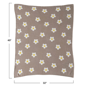 Daisy Knit Baby Blanket